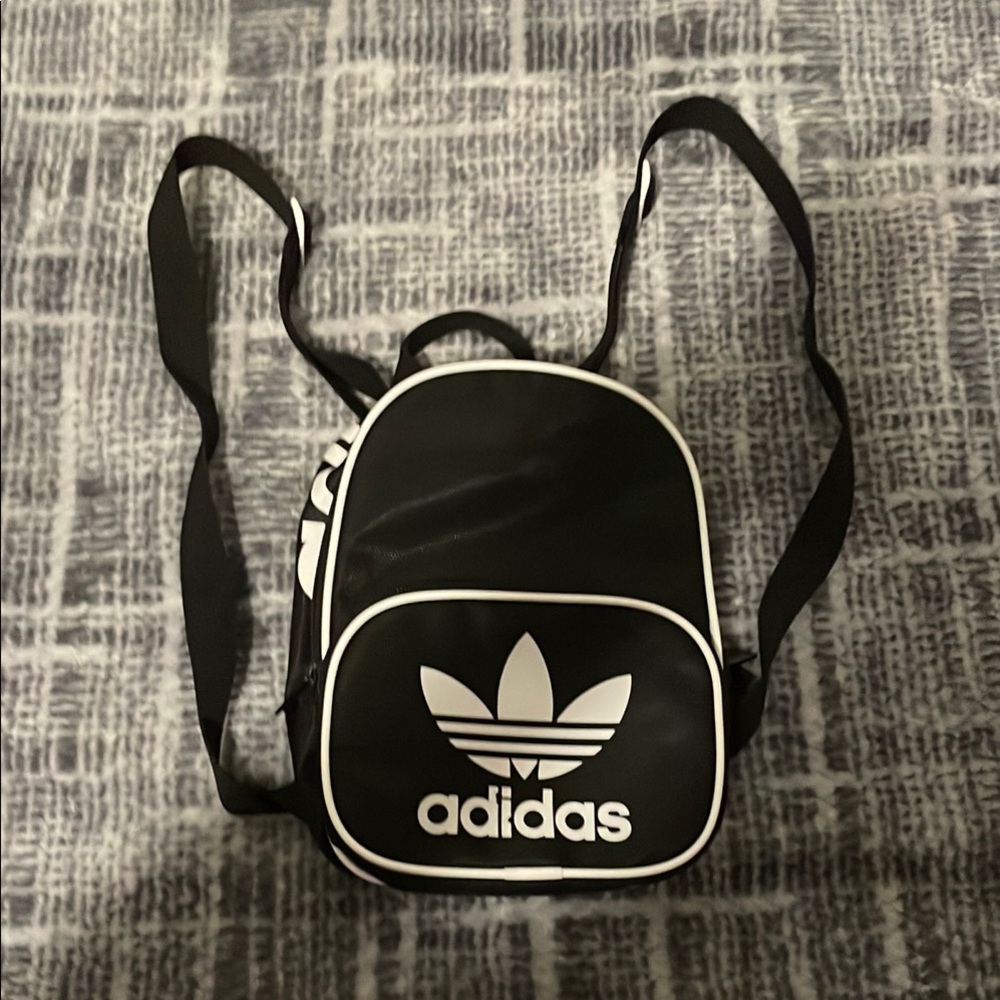 Adidas Black and White Mini Backpack
